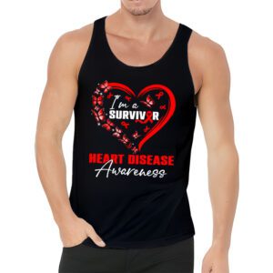 Im A Survivor Heart Disease Awareness Month Tank Top 3 4