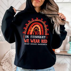 In February We Wear Red Heart Disease Awareness Hoodie 1