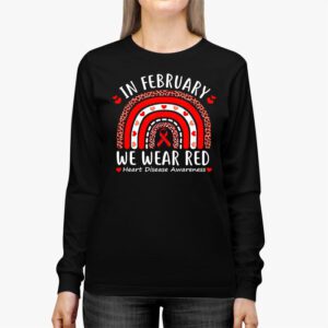 In February We Wear Red Heart Disease Awareness Longsleeve Tee 2 1