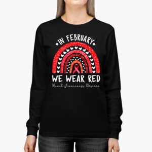 In February We Wear Red Heart Disease Awareness Longsleeve Tee 2 4