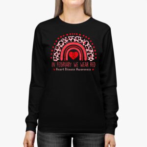 In February We Wear Red Heart Disease Awareness Longsleeve Tee 2 5