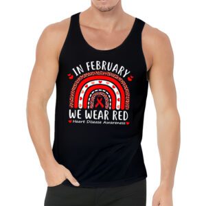 In February We Wear Red Heart Disease Awareness Tank Top 3 2