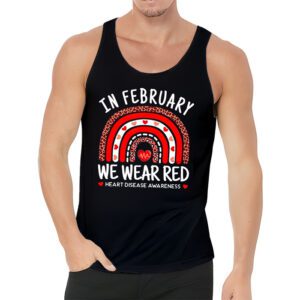In February We Wear Red Heart Disease Awareness Tank Top 3 6