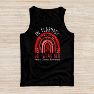 In February We Wear Red Heart Disease Awareness Tank Top