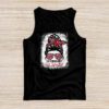 In February We Wear Red Messy Bun Heart Disease Awareness Tank Top