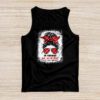 In February We Wear Red Messy Bun Heart Disease Awareness Tank Top