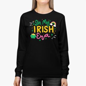 In My Irish Era Funny Groovy Saint Patricks Day Longsleeve Tee 2