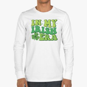 In My Irish Era Funny Groovy Saint Patricks Day Longsleeve Tee 3 2