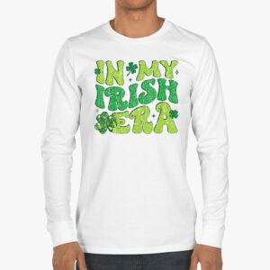 In My Irish Era Funny Groovy Saint Patricks Day Longsleeve Tee 3 5