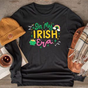 In My Irish Era Funny Groovy Saint Patrick's Day Longsleeve Tee