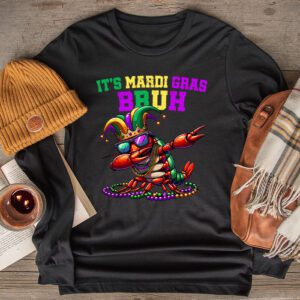 It’s Mardi Gras Bruh, Dabbing Crawfish Carnival Longsleeve Tee