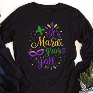 Its Mardi Gras Yall Tshirt Mardi Gras Party Mask Costume Longsleeve Tee 1 10