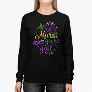 Its Mardi Gras Yall Tshirt Mardi Gras Party Mask Costume Longsleeve Tee 2 10