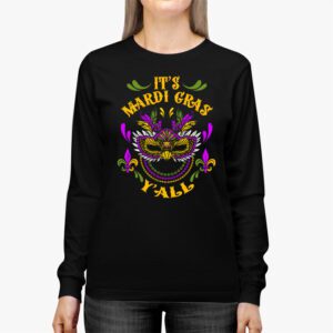 Its Mardi Gras Yall Tshirt Mardi Gras Party Mask Costume Longsleeve Tee 2 11