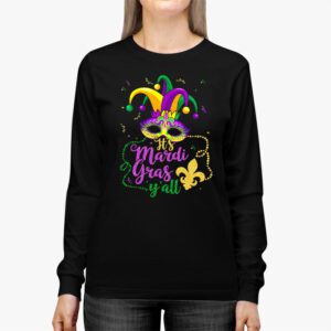 Its Mardi Gras Yall Tshirt Mardi Gras Party Mask Costume Longsleeve Tee 2