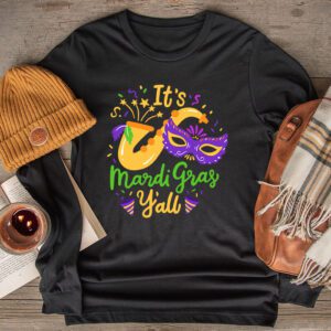 Its Mardi Gras Yall Tshirt Mardi Gras Party Mask Costume Longsleeve Tee
