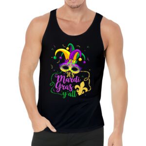 Its Mardi Gras Yall Tshirt Mardi Gras Party Mask Costume Tank Top 3