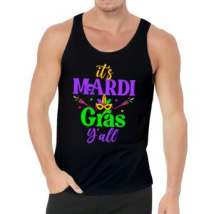 Its Mardi Gras Yall Tshirt Mardi Gras Party Mask Costume Tank Top 3 9