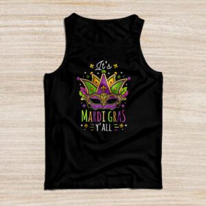 Its Mardi Gras Yall Tshirt Mardi Gras Party Mask Costume Tank Top