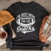Just Here For The Snacks American Football Funny Women Kids Longsleeve Tee