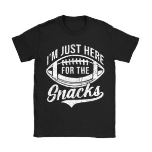 Just Here For The Snacks American Football Funny Women Kids T-Shirt