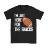 Just Here For The Snacks American Football Funny Women Kids T-Shirt