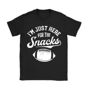 Just Here For The Snacks American Football Funny Women Kids T-Shirt