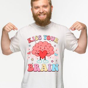 Kiss Your Brain Retro Valentines Day Valentine Teacher Squad T Shirt 2 3