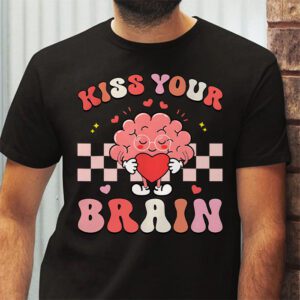 Kiss Your Brain Retro Valentines Day Valentine Teacher Squad T Shirt 2