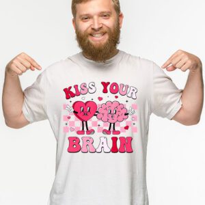 Kiss Your Brain Retro Valentines Day Valentine Teacher Squad T Shirt 2 4