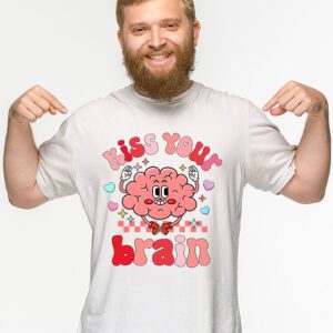 Kiss Your Brain Retro Valentines Day Valentine Teacher Squad T Shirt 2 5