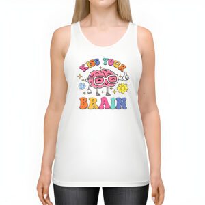 Kiss Your Brain Retro Valentines Day Valentine Teacher Squad Tank Top 2 1