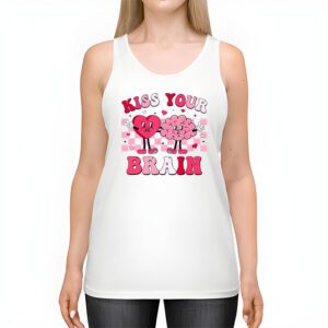 Kiss Your Brain Retro Valentines Day Valentine Teacher Squad Tank Top 2 4