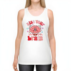 Kiss Your Brain Retro Valentines Day Valentine Teacher Squad Tank Top 2 5