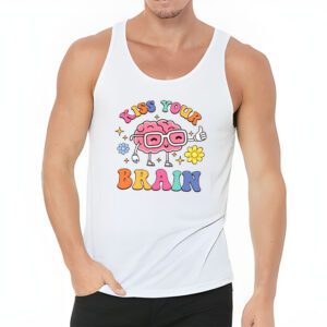 Kiss Your Brain Retro Valentines Day Valentine Teacher Squad Tank Top 3 1