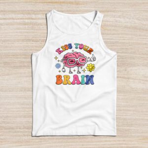 Kiss Your Brain Retro Valentines Day Valentine Teacher Squad Tank Top