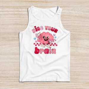 Kiss Your Brain Retro Valentines Day Valentine Teacher Squad Tank Top