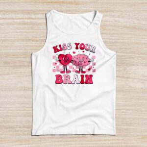 Kiss Your Brain Retro Valentines Day Valentine Teacher Squad Tank Top