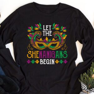 Let The Shenanigans Begin Mardi Gras Lips Kids Men Women Longsleeve Tee 1 3