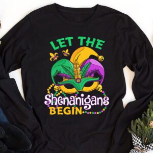 Let The Shenanigans Begin Mardi Gras Lips Kids Men Women Longsleeve Tee 1 4