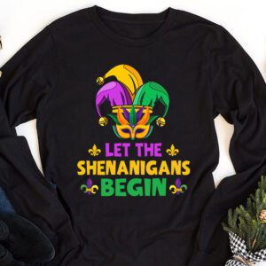 Let The Shenanigans Begin Mardi Gras Lips Kids Men Women Longsleeve Tee 1 5