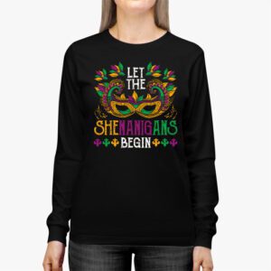 Let The Shenanigans Begin Mardi Gras Lips Kids Men Women Longsleeve Tee 2 3