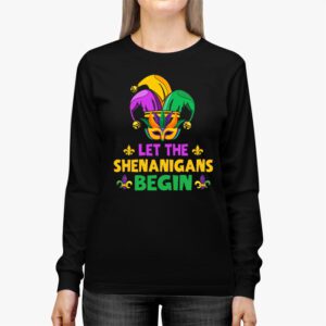 Let The Shenanigans Begin Mardi Gras Lips Kids Men Women Longsleeve Tee 2 5