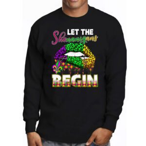 Let The Shenanigans Begin Mardi Gras Lips Kids Men Women Longsleeve Tee 3 1