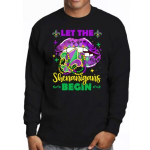 Let The Shenanigans Begin Mardi Gras Lips Kids Men Women Longsleeve Tee 3