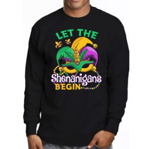 Let The Shenanigans Begin Mardi Gras Lips Kids Men Women Longsleeve Tee 3 4