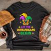 Let The Shenanigans Begin Mardi Gras Lips Kids Men Women Longsleeve Tee