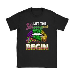 Let The Shenanigans Begin Mardi Gras Lips Kids Men Women T-Shirt