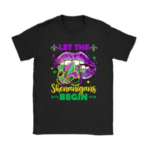 Let The Shenanigans Begin Mardi Gras Lips Kids Men Women T-Shirt