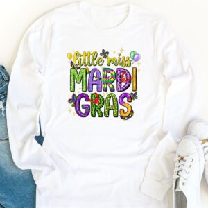 Little Miss Mardi Gras funny Mardi Gras 2024 Longsleeve Tee 1 2